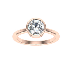 The Ash - Round Cut Bezel Solitaire Ring