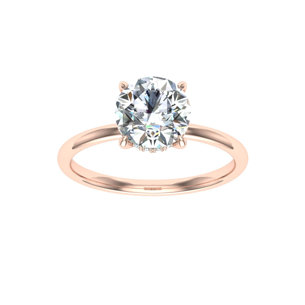 The Selina - Round Cut Hidden Halo Ring