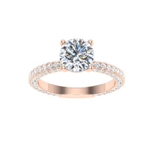 Load image into Gallery viewer, The Anya - Round Cut Micro Pavé Ring