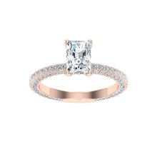 Load image into Gallery viewer, The Quinn - Radiant Cut Micro Pavé Ring