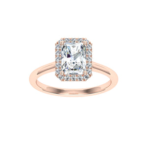 The Shelby - Radiant Cut Halo Ring