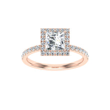 Load image into Gallery viewer, The Lucia- Princess Cut Halo Ring
