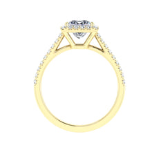 Load image into Gallery viewer, The Charlie - Princess Cut Halo Ring