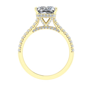 The Cassie - Radiant Cut Hidden Halo Ring