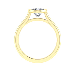 The Maya - Oval Cut Bezel Solitaire Ring