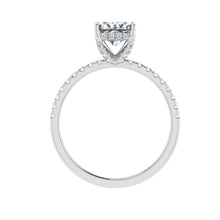 Load image into Gallery viewer, The Brooke - Radiant Cut Hidden Halo Ring