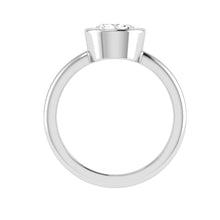 Load image into Gallery viewer, The Ash - Round Cut Bezel Solitaire Ring