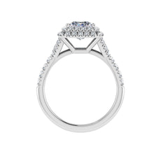 Load image into Gallery viewer, The Fiona - Princess Cut Double Halo Ring