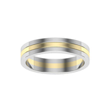 Load image into Gallery viewer, The Stan - White and Yellow Gold Combination Band