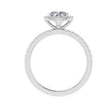 Load image into Gallery viewer, The Eliza-Cushion Cut Halo Ring