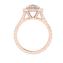 Load image into Gallery viewer, The Hailey - Elongated Cushion Cut Halo Ring