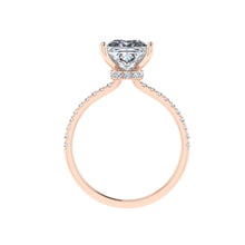 Load image into Gallery viewer, The Aleah - Princess Cut Hidden Halo Ring