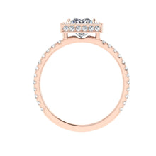 Load image into Gallery viewer, The Lara - Princess Cut Double Edge Halo Ring