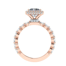Load image into Gallery viewer, The Marlin - Princess Cut Double Edge Halo Ring