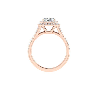 The Jess - Cushion Cut Double Halo Ring