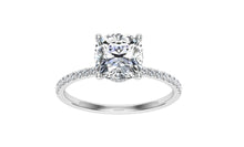 Load image into Gallery viewer, The Krystle - Cushion Cut Hidden Halo Ring