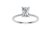 Load image into Gallery viewer, The Anaya - Emerald Cut Hidden Halo Ring