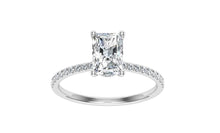 Load image into Gallery viewer, The Helen - Radiant Cut Hidden Halo Ring