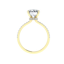 Load image into Gallery viewer, The Kinley - Round Cut Hidden Halo Ring