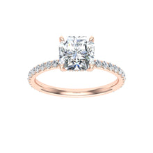 Load image into Gallery viewer, The Demi - Asscher Cut Hidden Halo Ring