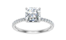 Load image into Gallery viewer, The Demi - Asscher Cut Hidden Halo Ring