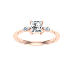 The Monroe - Princess 3 Stone Ring