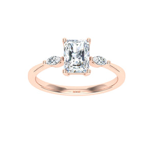 The Sierra - Radiant 3 Stone Ring