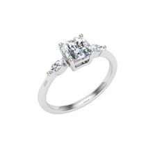 Load image into Gallery viewer, The Colette -  Asscher 3 Stone Ring