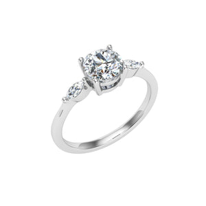 The Jazlyn-  Round 3 Stone Ring