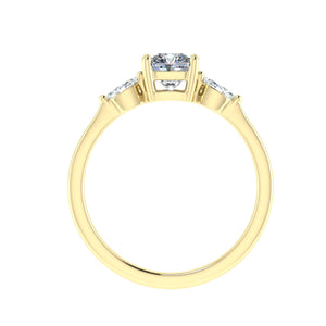 The Colette -  Asscher 3 Stone Ring