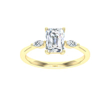 Load image into Gallery viewer, The Dorothy - Emerald 3 Stone Ring