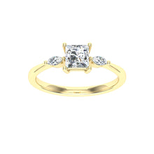 Load image into Gallery viewer, The Monroe - Princess 3 Stone Ring