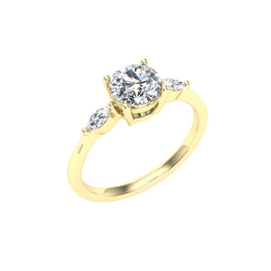 The Jazlyn-  Round 3 Stone Ring