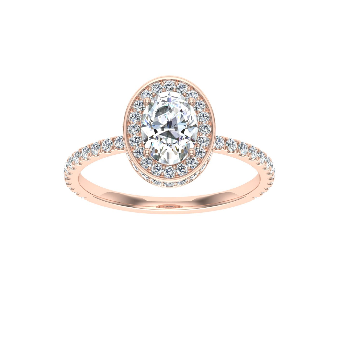 The Joy- Oval Cut Double Edge Halo Ring