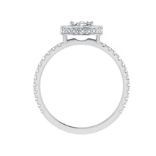 Load image into Gallery viewer, The Joy- Oval Cut Double Edge Halo Ring