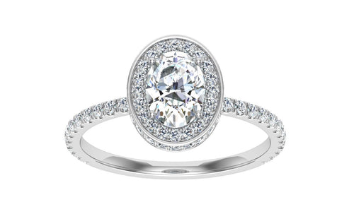 The Joy- Oval Cut Double Edge Halo Ring