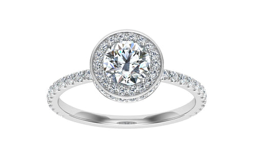 The Cassidy - Round Cut Double Edge Halo Ring