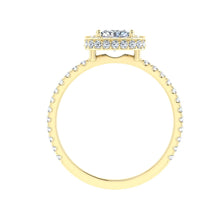 Load image into Gallery viewer, The Felicity -  Radiant Cut Double Edge Halo Ring
