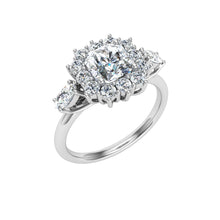 Load image into Gallery viewer, The Parker - Asscher Cut Halo Ring