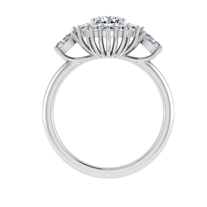 The Lucille - Round Cut Halo Ring
