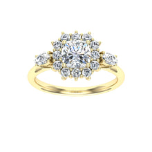 Load image into Gallery viewer, The Josie - Cushion Cut Halo Ring