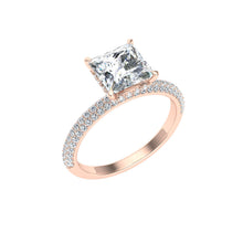 Load image into Gallery viewer, The Aviana - Princess Cut Micro Pavé Ring