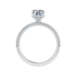 The Cameron - Cushion Cut Micro Pavé Ring