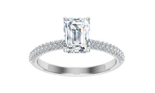 Load image into Gallery viewer, The Lorelie - Emerald Cut Micro Pavé Ring