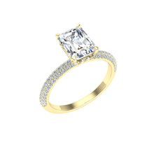 Load image into Gallery viewer, The Lorelie - Emerald Cut Micro Pavé Ring