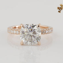 Load image into Gallery viewer, Hydrangea Cushion Cut Ring (2 CT)