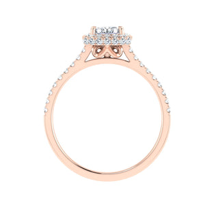 The Denisse - Oval Cut Halo Ring