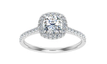 Load image into Gallery viewer, The Jazmine - Cushion Cut Halo Ring