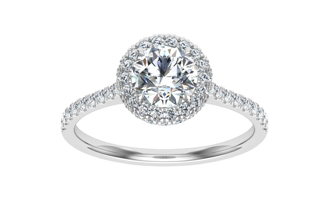 The Hadlee - Round Cut Halo Ring