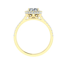 Load image into Gallery viewer, The Jazmine - Cushion Cut Halo Ring